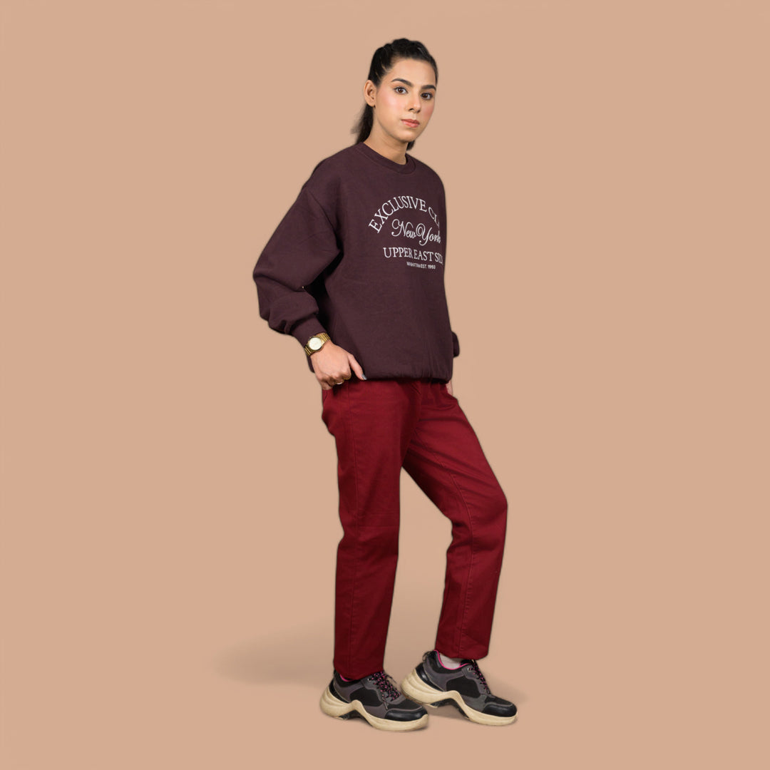 Women’s Premium Slim-Fit Denim Trousers – Elastic Waist, Daily Wear Pants