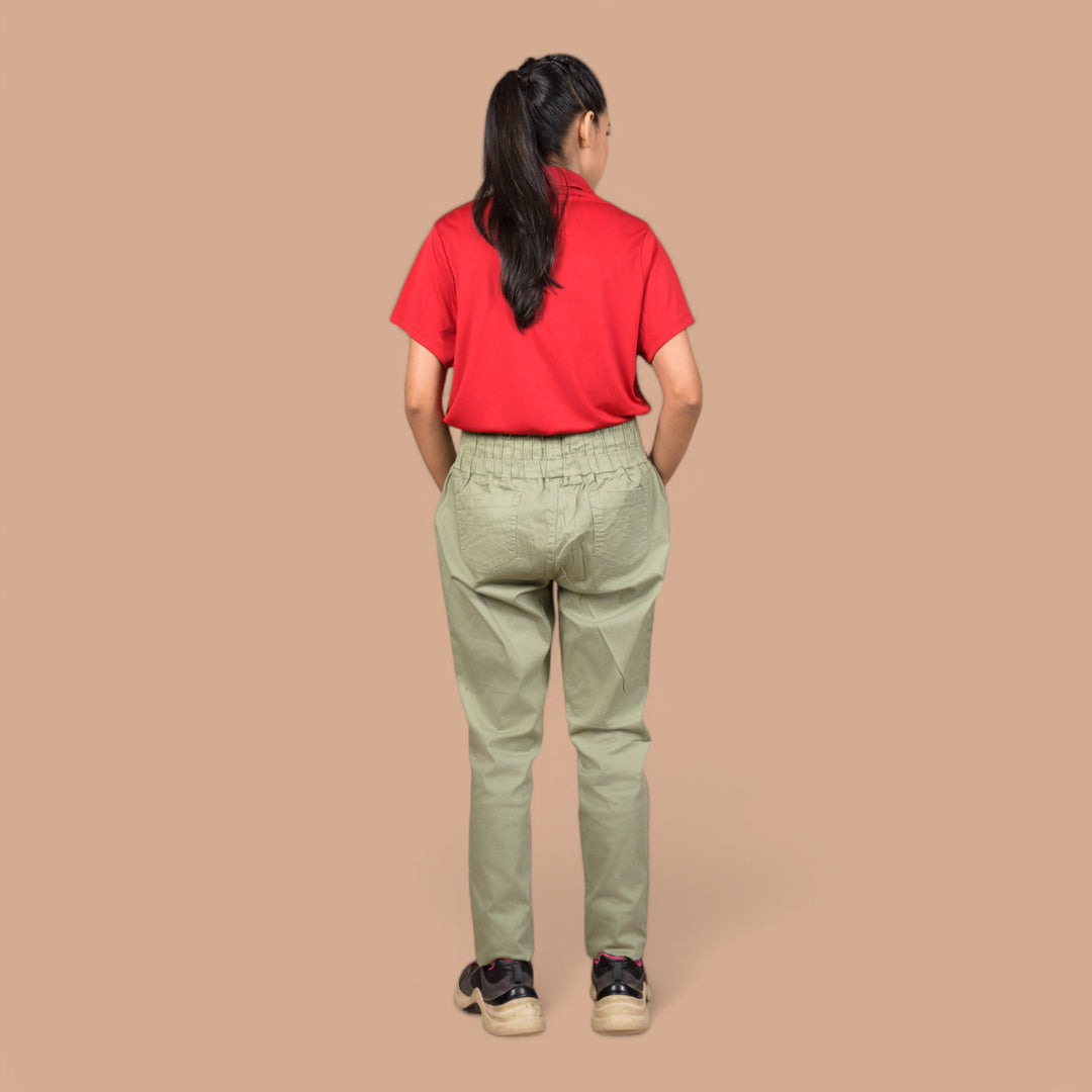 Women’s Stretchable Denim Trousers – Best for Gym, Daily Wear & Casual Outfits | Elastic Long Waist Belt