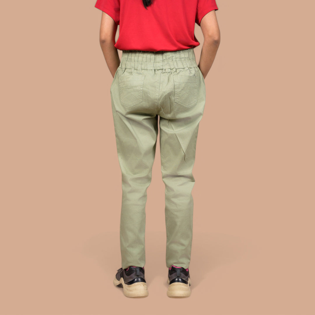 Women’s Stretchable Denim Trousers – Best for Gym, Daily Wear & Casual Outfits | Elastic Long Waist Belt