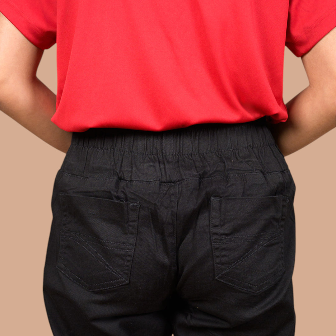 Women’s Stretchable Denim Trousers – Best for Gym, Daily Wear & Casual Outfits | Elastic Long Waist Belt