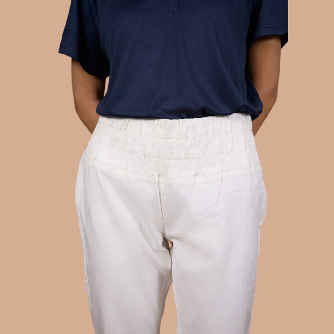 Women’s Stretchable Denim Trousers – Best for Gym, Daily Wear & Casual Outfits | Elastic Long Waist Belt