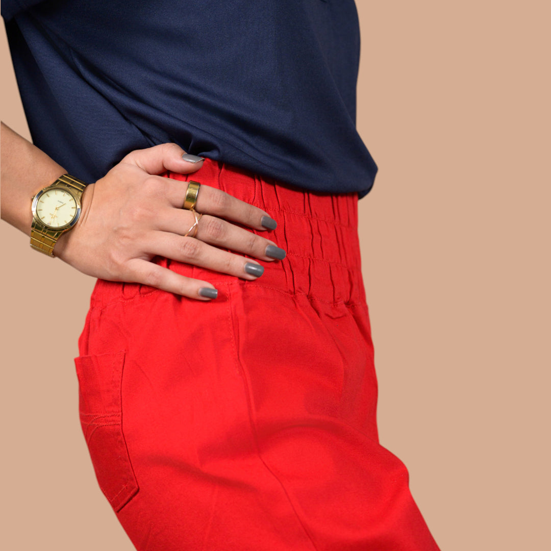 Women’s Stretchable Denim Trousers – Best for Gym, Daily Wear & Casual Outfits | Elastic Long Waist Belt