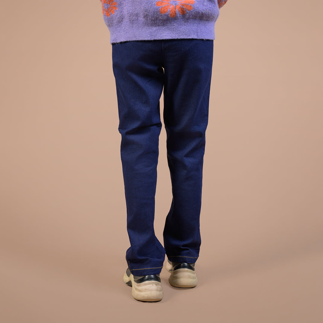 Women’s Straight-Fit Premium Denim Trousers – Perfect for Office & Formal Wear