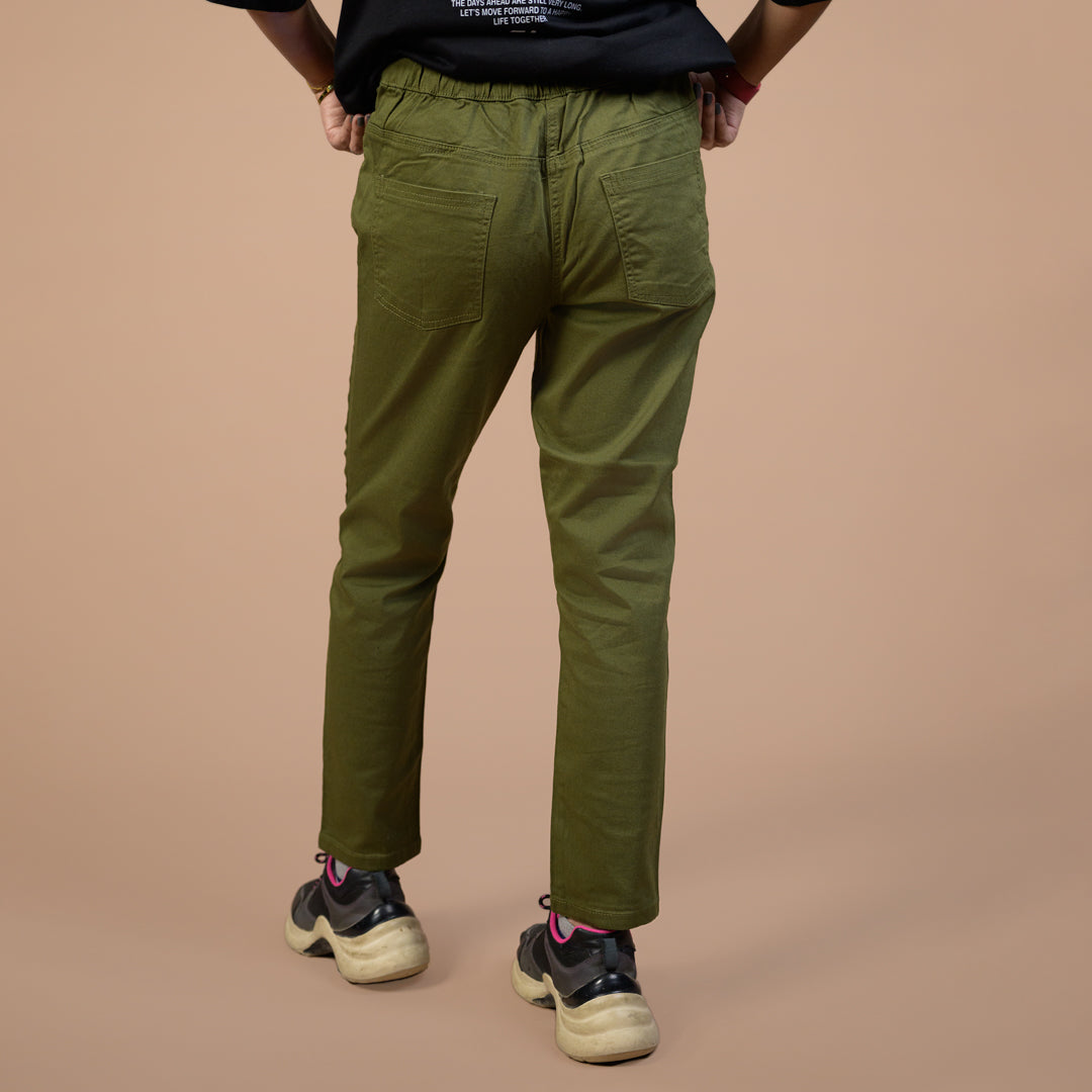 Women’s Extra Soft Twill Trousers – Power Stretch Relaxed Fit for Outings & Party Wear