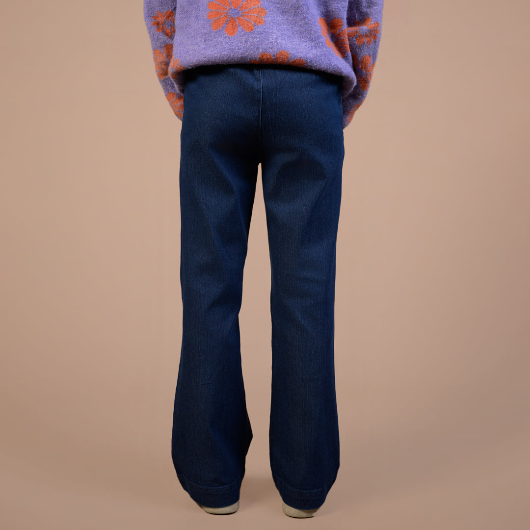 Wide Leg Power Stretch | Denim Trouser For Women