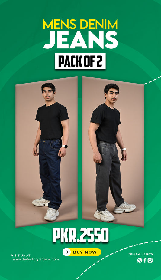Pack of 2 Men's Comfort Jeans