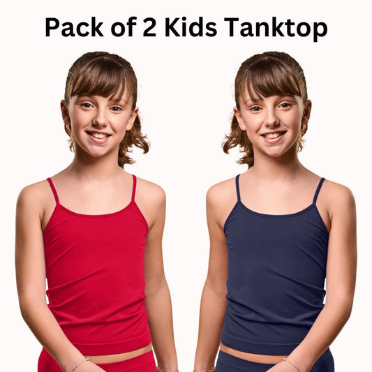 Pack of 2 Girls Camisole with Thin Straps - Perfect for Everyday Comfort