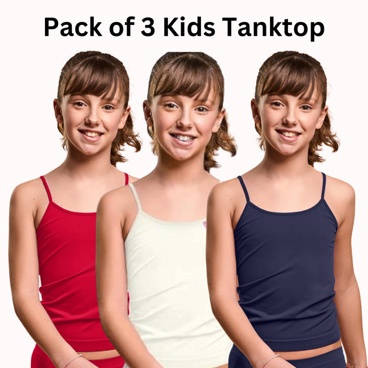 Pack of 3 Girls Camisole with Thin Straps - Perfect for Everyday Comfort