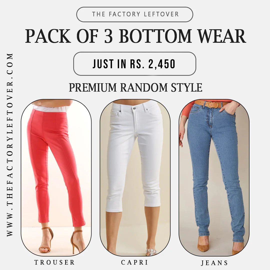 PACK OF 3 BOTTOM WEAR | PREMIUM RANDOM STYLE