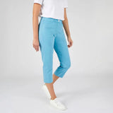 Plain or striped gabardine cropped pants