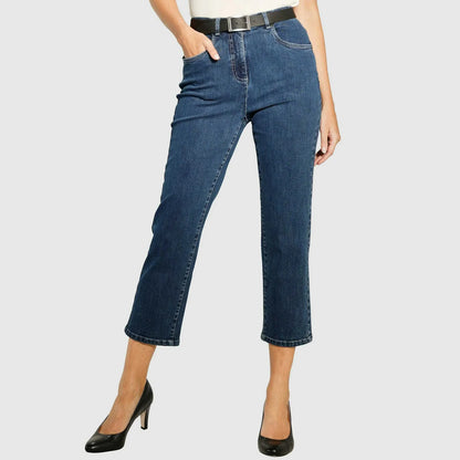REGULAR FIT | STRETCHABLE DENIM CAPRI FOR WOMEN | 5 POCKET STYLE