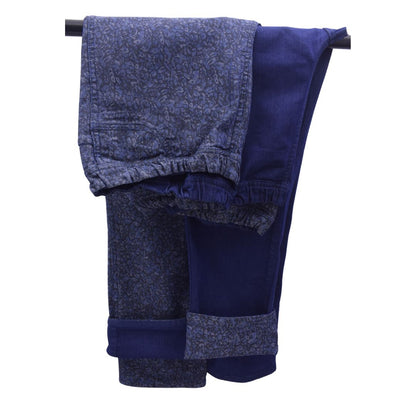 Reversible Pull-On Jeans with Elastic Waistband and Dual Pockets