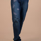 Rhinestone Butterfly Embellished | Denim Trousers For Women