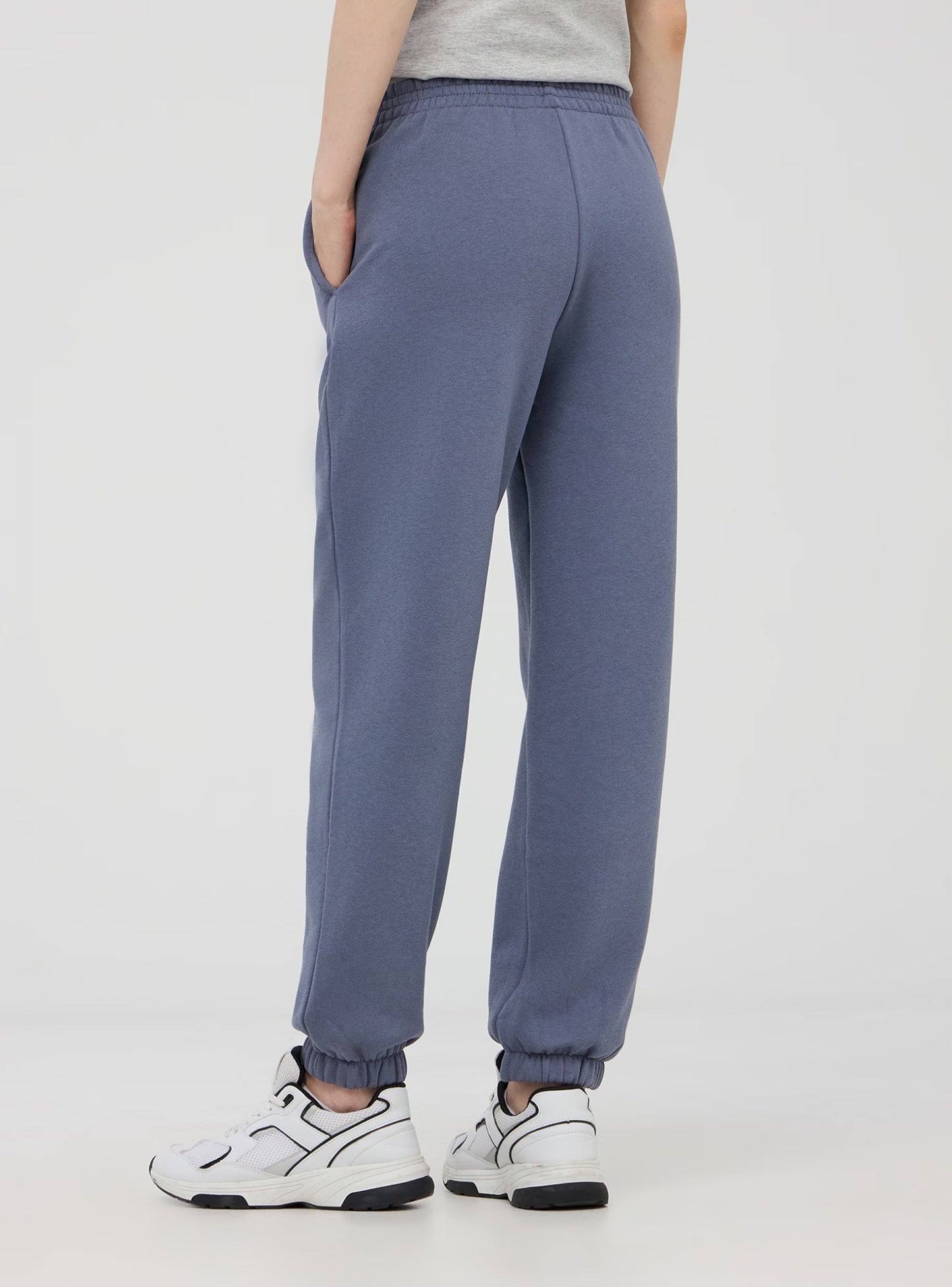 High-waisted tracksuit Trousers in heavy fabric