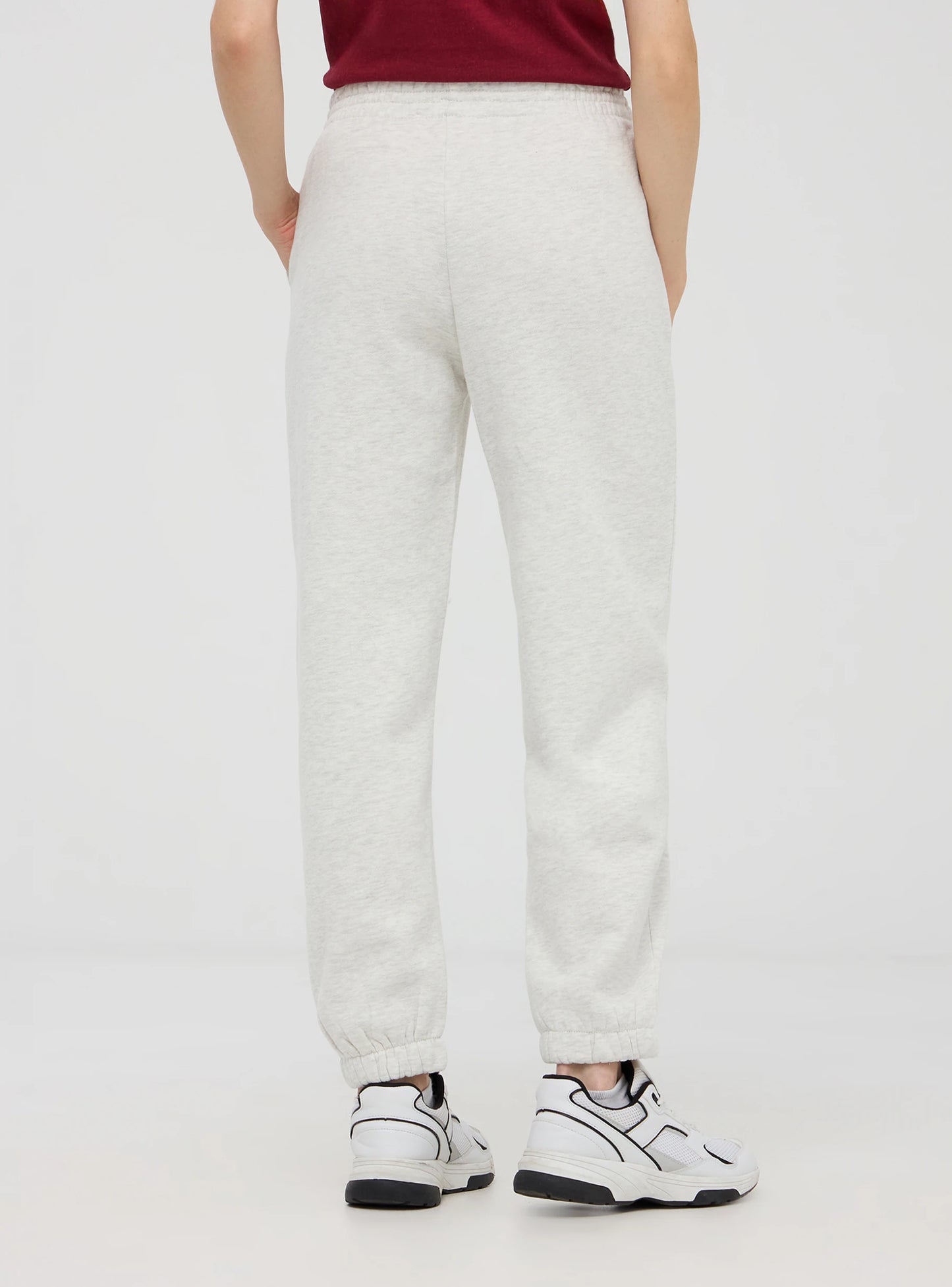 High-waisted tracksuit Trousers in heavy fabric