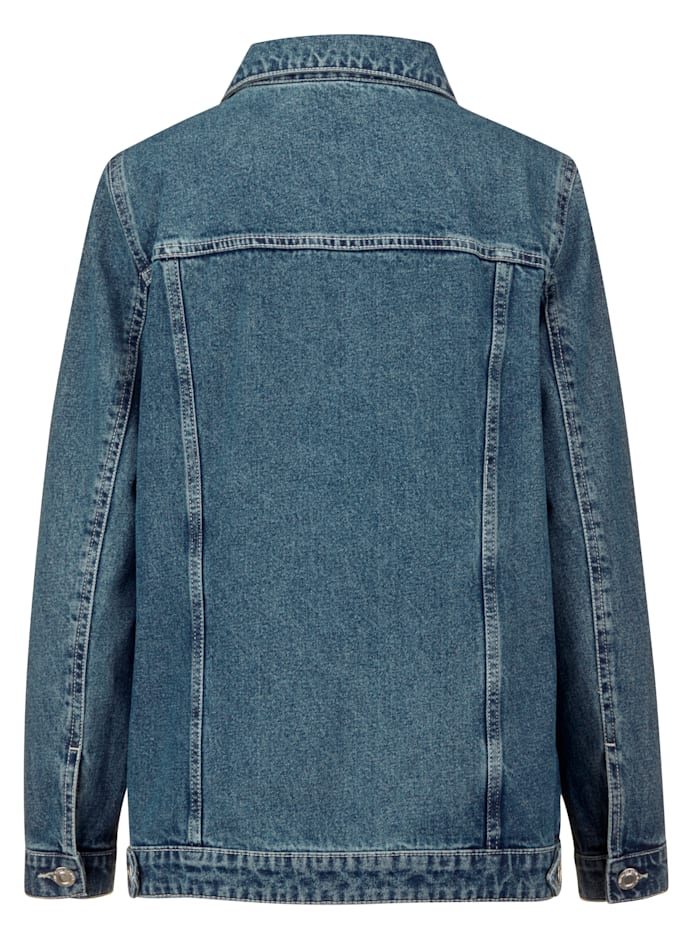 MIAMODA | DENIM JACKET WITH STUD DECORATION