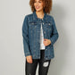 MIAMODA | DENIM JACKET WITH STUD DECORATION