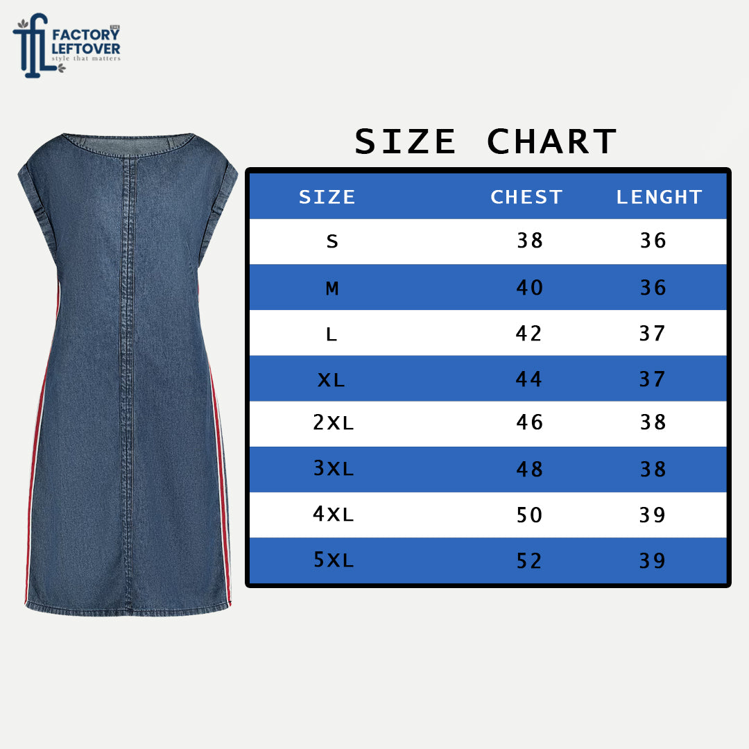 Pure Summer Cotton Denim Dress for Women