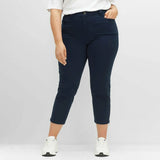 Stretch Trousers With Zip - Midnight Blue