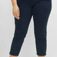 Stretch Trousers With Zip - Midnight Blue