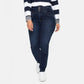 Stretch jeans with a high-waist waistband - Dark Denim Blue