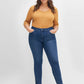 Stretch Jeans with Hem Zippers