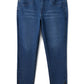 Stretch Jeans with Hem Zippers