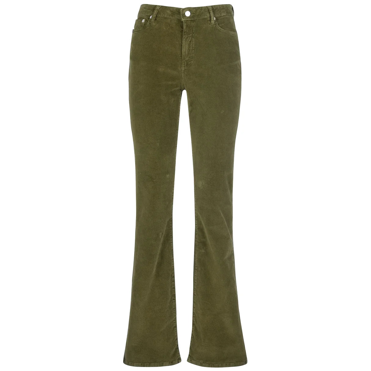 Women's High-Waist Flare Corduroy Pants with 5 Pockets