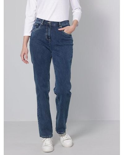 Elegant Denim Jeans With Back Embroidery