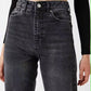 DOLLYWOOD | Wide and Straight, 4-Pocket- Wide leg- Jeans - Charcoal Grey