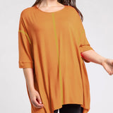 Women's Oversized Summer T-Shirt - Loose Fit Casual Crewneck Blouse