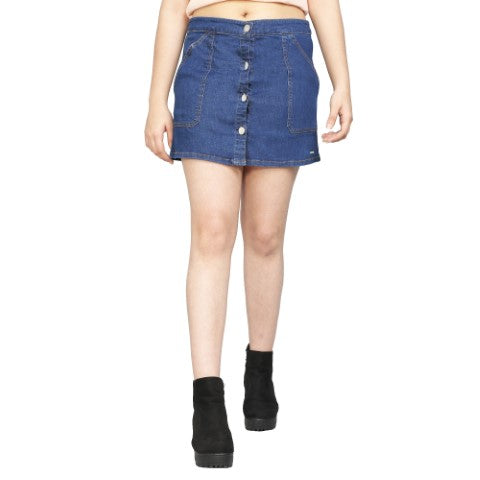 Girls' Denim Short Skirt – Stylish & Comfortable