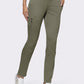 Crinkle-Effect Twill Pants with Decorative Zip Pockets