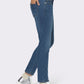 High-Rise Slim Fit Jeans with Decorative Buttons