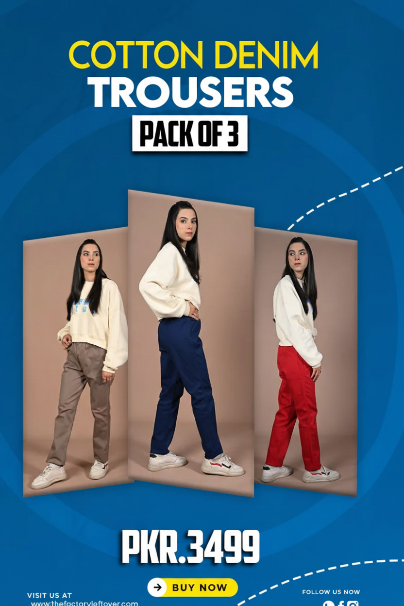 Cotton Denim Trousers Banner