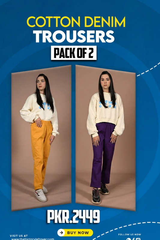 Cotton Denim Trousers Pack of 2 Banner