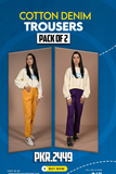 Cotton Denim Trousers Pack of 2 Banner