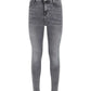 Grey Stonewash Straight Fit Jeans for Women