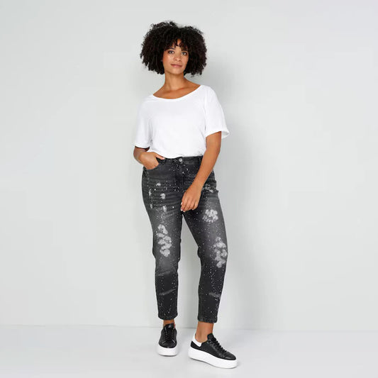 7/8 jeans, slim fit, color splash, 5-pocket