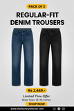 Pack of 2 Regular-Fit Denim Trousers