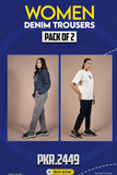 Women Denim Trousers Pack of 2 Banner