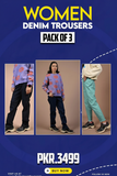 Women Denim Trousers Pack of 3 Banner