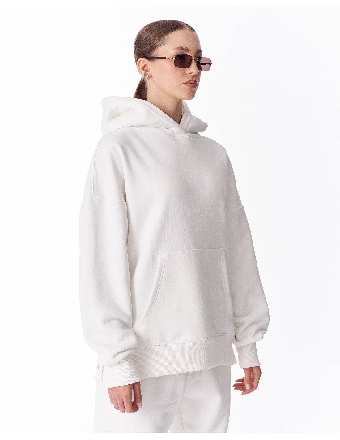 The Essential Oversized White Pullover Hoodie